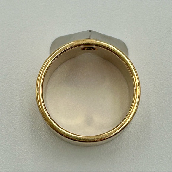 Louis Vuitton Essential V Gold & Silver Ring - Picture 10 of 11